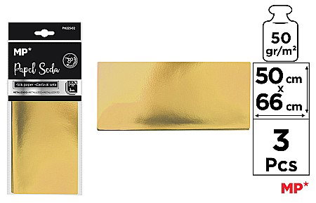 Umpluturi pentru cadouri - HARTIE DE MATASE IPB METALIZATA 50*66CM 3/SET AURIU PN225-02