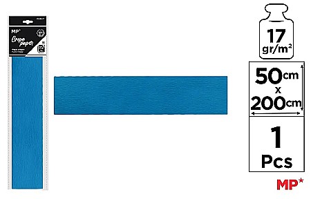 Hartie Creponata, Hartie Glasata - HARTIE CREPONATA IPB 50*200CM 17GR ALBASTRU INCHIS PN222-17
