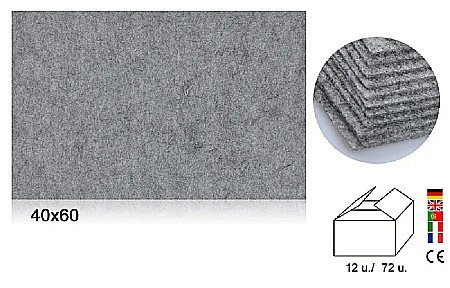 Fetru A3 - PASLA IPB 40*60CM 1MM GRI DESCHIS PN689