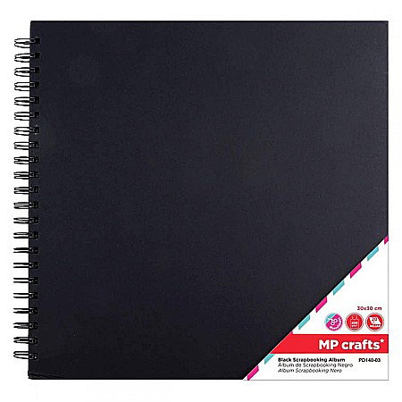 HOBBY - ALBUM IPB SCRAPBOOKING 30*30CM 200GR/M2 SPIRA NEGRU 20 DE COLI PD140-03