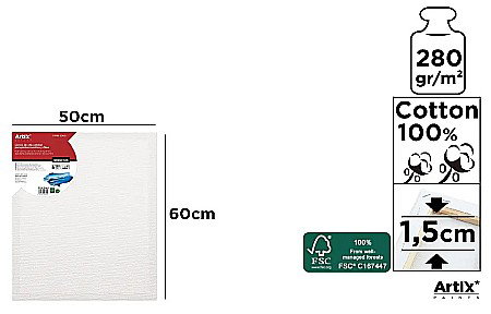 Panza/ Carton panzat pentru pictura - RAMA CU PANZA IPB 50*60CM 280GR PP98-5060