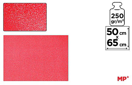 HARTIE PRODUSE DIN HARTIE - CARTON GLITTER IPB 50*70CM 250GR ROSU PN278