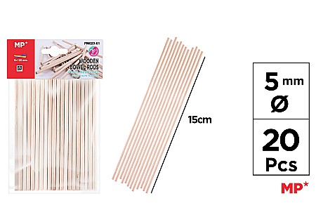 Socotitoare, Betisoare - BETISOARE LEMN IPB 5MM*15CM 20/SET NATUR PM029-01