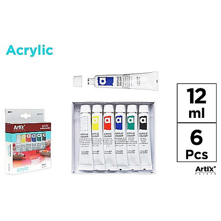 RECHIZITE SCOLARE IPB - CULORI ACRILICE IPB 12ML 6/SET PP177