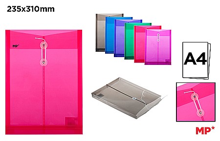ORGANIZARE SI ARHIVARE - MAPA PLASTIC IPB A4 INCHIDERE CU SNUR CULORI ASORTATE PC038