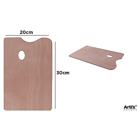 Pahare, palete si sorturi pictura copii - PALETA LEMN PENTRU PICTURA IPB 20*30CM DREPTUNGHIULARA PP421