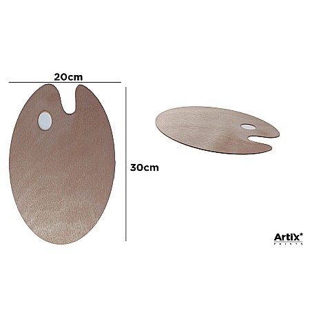 Pahare, palete si sorturi pictura copii - PALETA LEMN PENTRU PICTURA IPB 20*30CM OVALA PP425