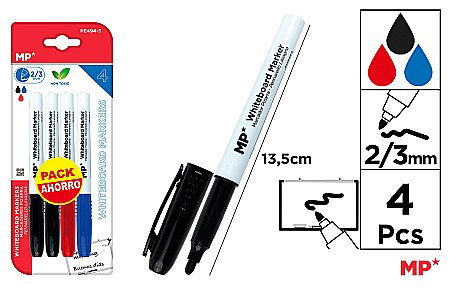 INSTRUMENTE DE SCRIS - MARKER WHITEBOARD IPB 2/3MM 4/SET PE494-5