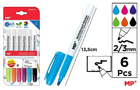 INSTRUMENTE DE SCRIS - MARKER WHITEBOARD IPB 2/3MM 6/SET PASTEL PE494-6