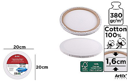 Panza/ Carton panzat pentru pictura - RAMA CU PANZA IPB ROTUNDA 30*30CM PP97-3030