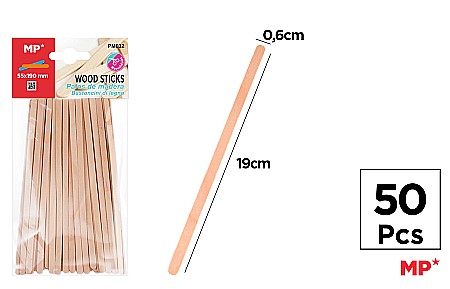 Betisoare, Paletine Lemn - PALETINE LEMN IPB 0.6*19CM 50/SET NATUR PM032