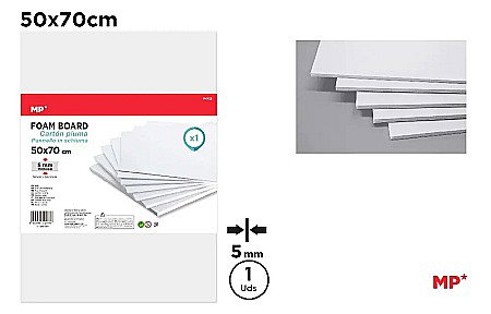 Carton mousse (Foamboard) - CARTON MOUSSE IPB 50*70CM 5MM ALB PN732/ PN703