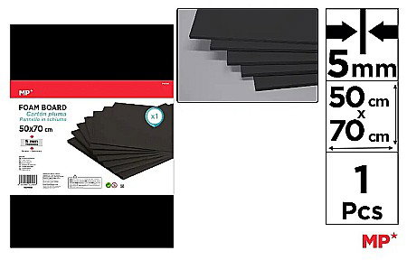 Carton mousse (Foamboard) - CARTON MOUSSE IPB 50*70CM 5MM NEGRU PN735/ PN706