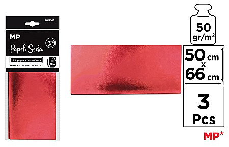 Umpluturi pentru cadouri - HARTIE DE MATASE IPB METALIZATA 50*66CM 3/SET ROSU PN225-03
