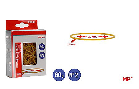 ORGANIZARE SI ARHIVARE - ELASTICE IPB 1.5*20MM 60GR GALBEN PG004