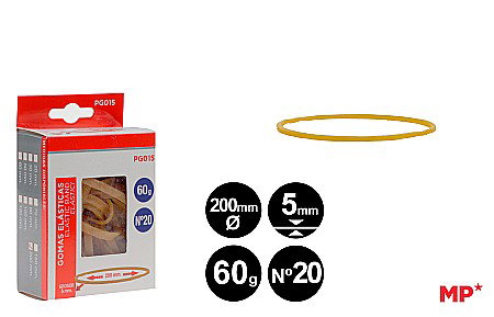 ORGANIZARE SI ARHIVARE - ELASTICE IPB 200*5MM 60GR GALBEN PG015