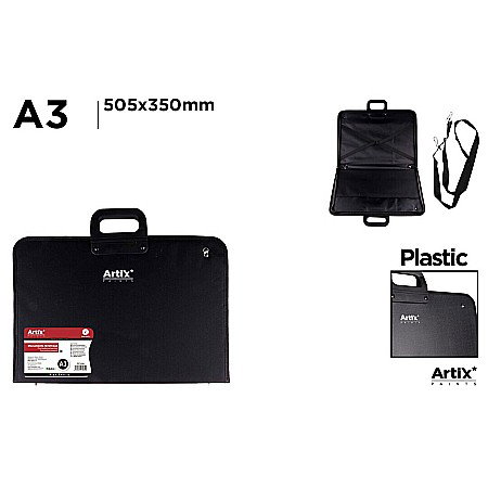 Serviete pentru documente - SERVIETA DOCUMENTE IPB PLASTIC A3 CU MANER NEAGRA PC208