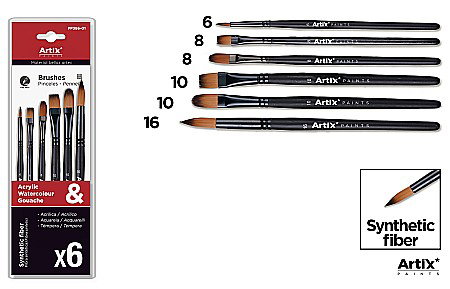 FINE ARTS&GRAPHICS - PENSULE IPB PROFESIONALE VF.SINTETIC 6/SET NR.6,8,10,16 PP386-01