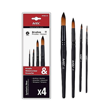 FINE ARTS&GRAPHICS - PENSULE IPB PROFESIONALE VF.SINTETIC ROTUND 4/SET NR.2,8,16,24 PP386-03