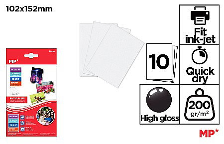 Hartie Foto - HARTIE FOTO IPB 102*152MM 200GR/M2 10/SET PN240