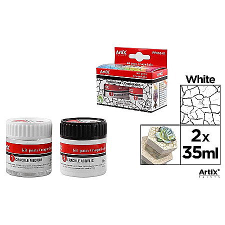 Lacuri/ Mediumuri - KIT CRAPARE IPB 35ML LAC MEDIUM + VOPSEA ACRILICA ALB PP665-01