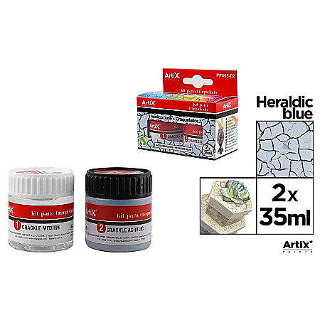Lacuri/ Mediumuri - KIT CRAPARE IPB 35ML LAC MEDIUM + VOPSEA ACRILICA ALBASTRU ROYAL PP665-02