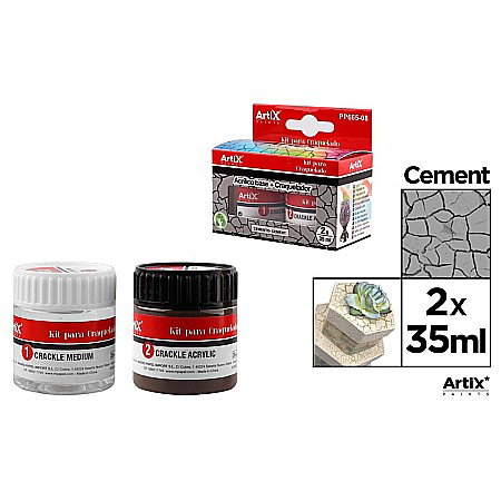Lacuri/ Mediumuri - KIT CRAPARE IPB 35ML LAC MEDIUM + VOPSEA ACRILICA GRI INCHIS PP665-08