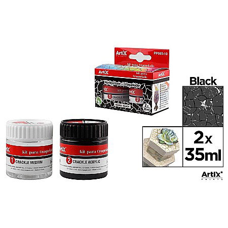 Lacuri/ Mediumuri - KIT CRAPARE IPB 35ML LAC MEDIUM + VOPSEA ACRILICA NEGRU PP665-10