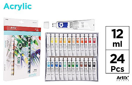 RECHIZITE SCOLARE IPB - CULORI ACRILICE IPB 12ML 24/SET PP192