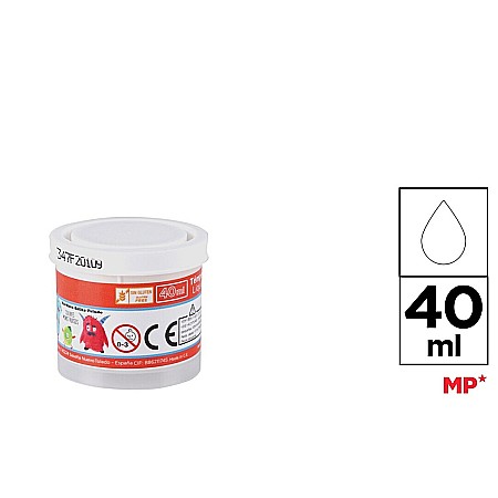 Acuarele Tempera la bucata - TEMPERA IPB 40ML ALB PP610-01