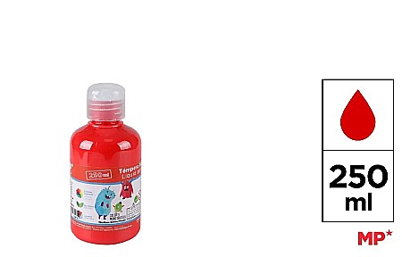 Acuarele Tempera la bucata - TEMPERA IPB 250ML ROSU PP611-04