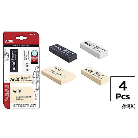 RECHIZITE SCOLARE IPB - RADIERA IPB ARTIX 4/SET 4 MODELE PG134