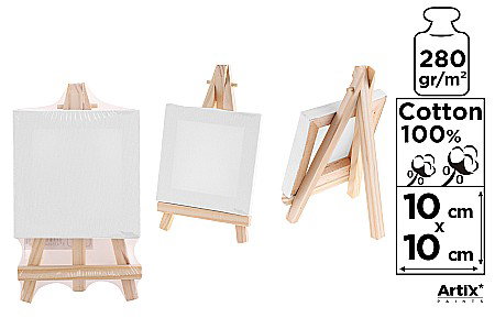 Panza/ Carton panzat pentru pictura - MINI SEVALET CU PANZA IPB 10*10CM PP94-1010
