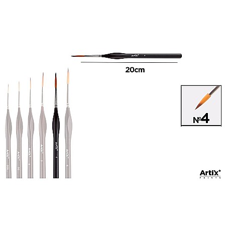 FINE ARTS&GRAPHICS - PENSULA PROFESIONALA IPB EXTRAFINA VF.SINTETIC ROTUND NR.4 MANER ERGONOMIC PP256-05