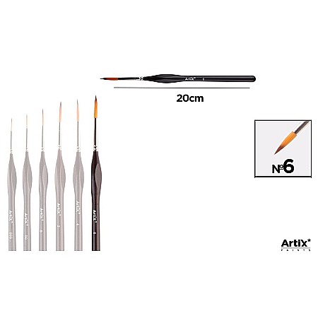 FINE ARTS&GRAPHICS - PENSULA PROFESIONALA IPB EXTRAFINA VF.SINTETIC ROTUND NR.6 MANER ERGONOMIC PP256-06