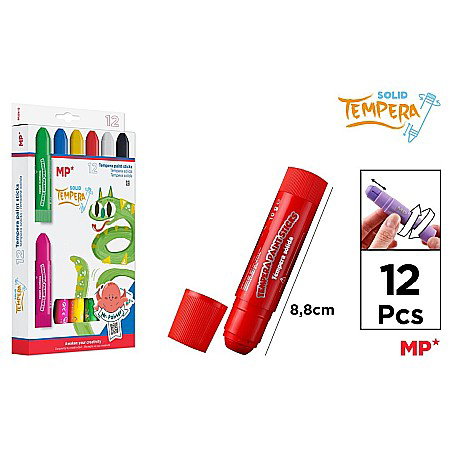 Set acuarele tempera - TEMPERA STICK IPB 12/SET ARTIX DIVERSE CULORI PP204-12