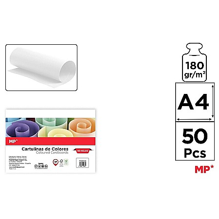RECHIZITE SCOLARE IPB - CARTON ALB IPB A4 180GR 50/SET PN460-50