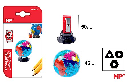 RECHIZITE SCOLARE IPB - ASCUTITOARE IPB PLASTIC FORMA GLOB PAMANTESC PA832