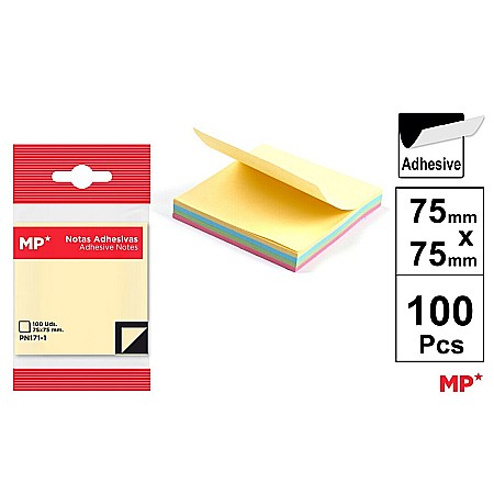 Notite autoadezive pt studenti - POST IT IPB 75MM*75MM 100/SET 4 CULORI PASTEL PN171-1