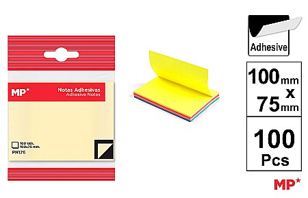 Notite autoadezive - POST IT IPB 100MM*75MM 100/SET 4 CULORI PN176