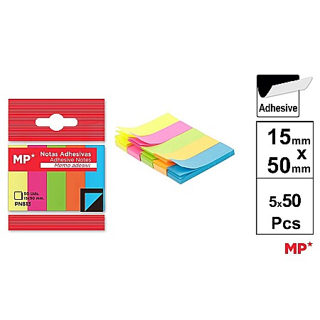 Notite autoadezive pt studenti - POST IT IPB 15*50MM 5*50PCS CULORI INTENSE PN813