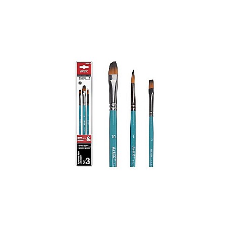 Pensule scolare set - PENSULE IPB PROFESIONALE 3/SET NR.3,10 PLAT, NR.7 ROTUND PP396-01