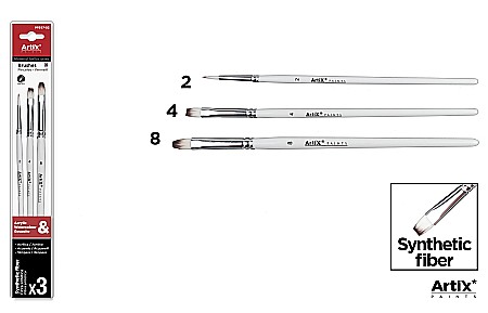 Pensule scolare set - PENSULE IPB PROFESIONALE VF.SINTETIC 3/SET NR.2,4,8 PP397-02