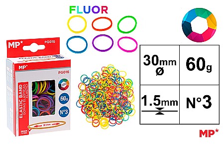 ORGANIZARE SI ARHIVARE - ELASTICE IPB 30*1.5MM 60GR FLUORESCENTE PG016