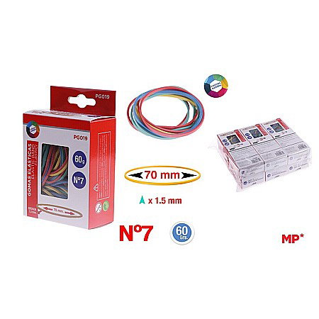 Sfoara si Elastice - ELASTICE IPB 70*2MM 60GR CULORI ASORTATE PG019