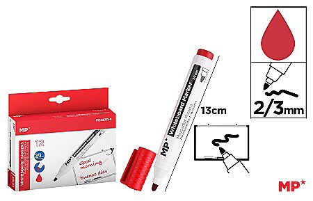 Marker whiteboard - MARKER WHITEBOARD IPB ROSU PE487R-S
