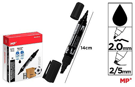 Bic/ IPB - MARKER PERMANENT IPB 2 CAPETE NEGRU PE461N-S