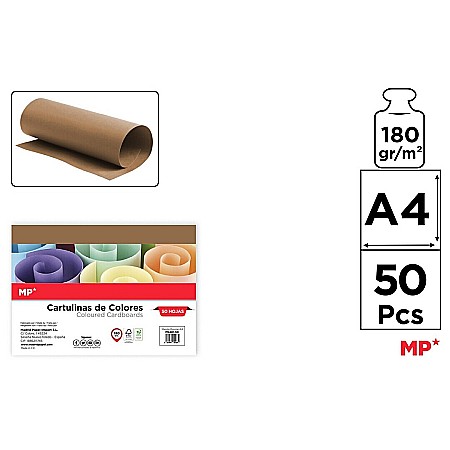 Hartie si carton colorate - CARTON COLOR IPB A4 180GR 50/SET MARO PN481-50