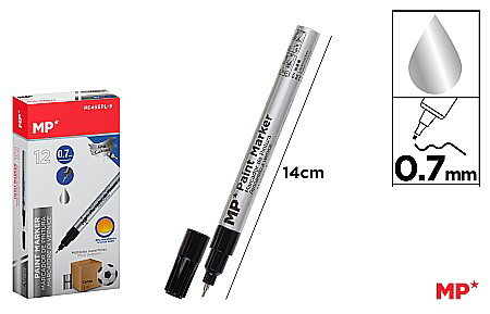 Marker cu vopsea - MARKER VOPSEA IPB 0.7MM ARGINTIU PE455PL-S