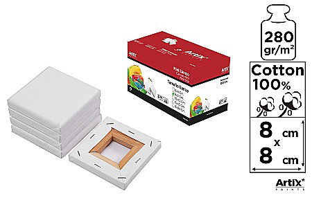 Panza/ Carton panzat pentru pictura - MINI RAMA CU PANZA IPB 8*8CM PP93-88